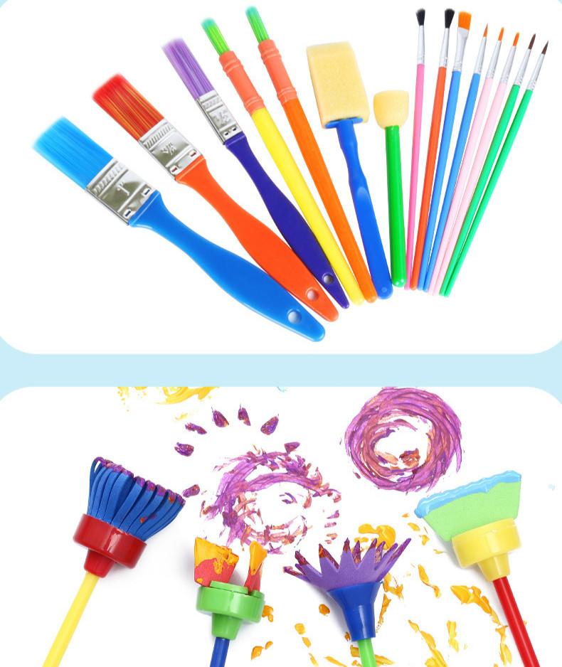 32 шт. набор детских художественных кистей-губок для рисования граффити для раннего обучения