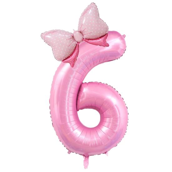 Набор воздушных шаров для вечеринки "Счастливый", 40 дюймов, номер, форма банта, воздушный шар из алюминиевой фольги с надувной соломинкой CLE