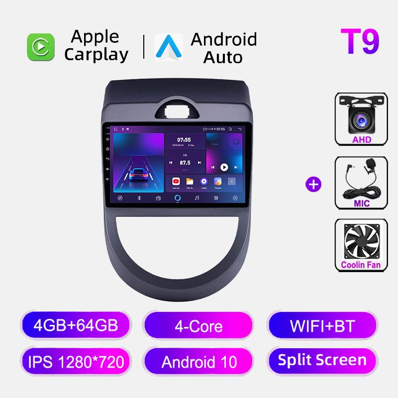 4G WIFI Android автомобильное радио для KIA Soul 2008-2011 мультимедийный видеоплеер навигация GPS Carplay авто головное устройство стерео 8+128 ГБ