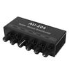 Stereo Audio Splitter Box Mini Preamplifier Headphone Amplifier 2 Way Input 4 Way Output 3.5mm