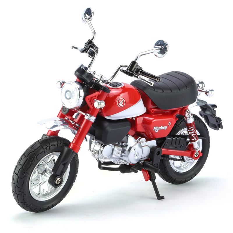 1/12 Honda Monkey игрушечный мотоцикл литой металлической модели супер спортивная миниатюрная коллекция звук и свет подарок для мальчиков