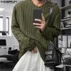 Men Crew Neck Long Sleeve Semi-Sheer Thin Casual Tops T-shirts