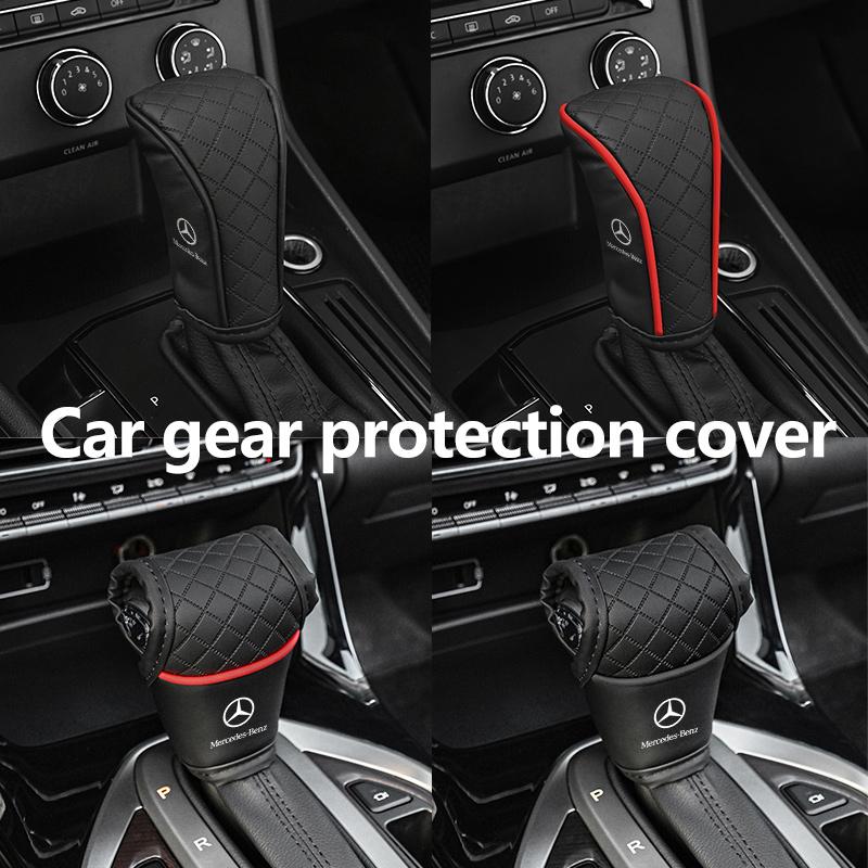 AABIA1 Car Styling Shift Handle Cover Leather Non-slip Automatic Gear Sheath Accessories For Benz CITAN VITO SPRINTER CLS SLK Sport ML