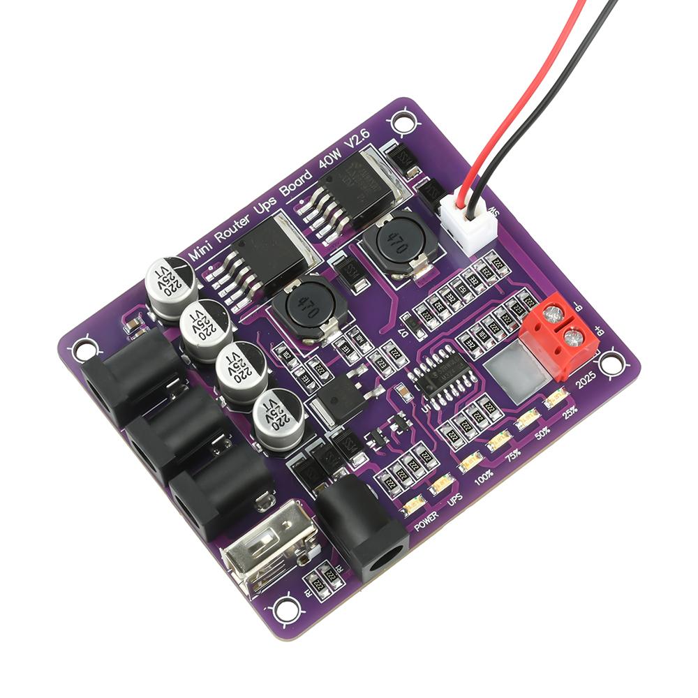 40W Mini Router UPS Board DC 12.6V To 13.0V UPS Step Up Down Board Buck Converter Power Supply Module