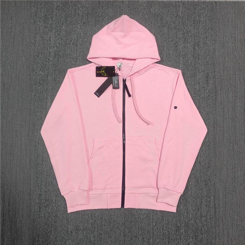 Унисекс Осенне-Зимняя Куртка-Толстовка с Капюшоном на Молнии с Нашивками