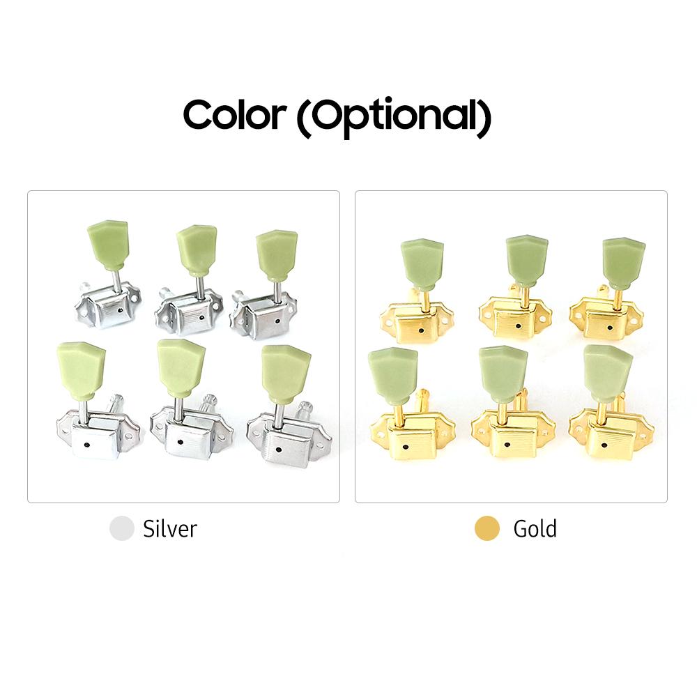 6pcs Open-Style Guitar Tuning Keys String Tuning Pegs Vintage Tuners Guitar Machine Head 3L3R with