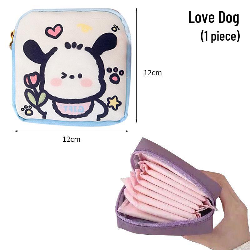 Cute Bear Sanitary Pad Storage Bag - Portable Oxford Cloth Period Bag for Girls