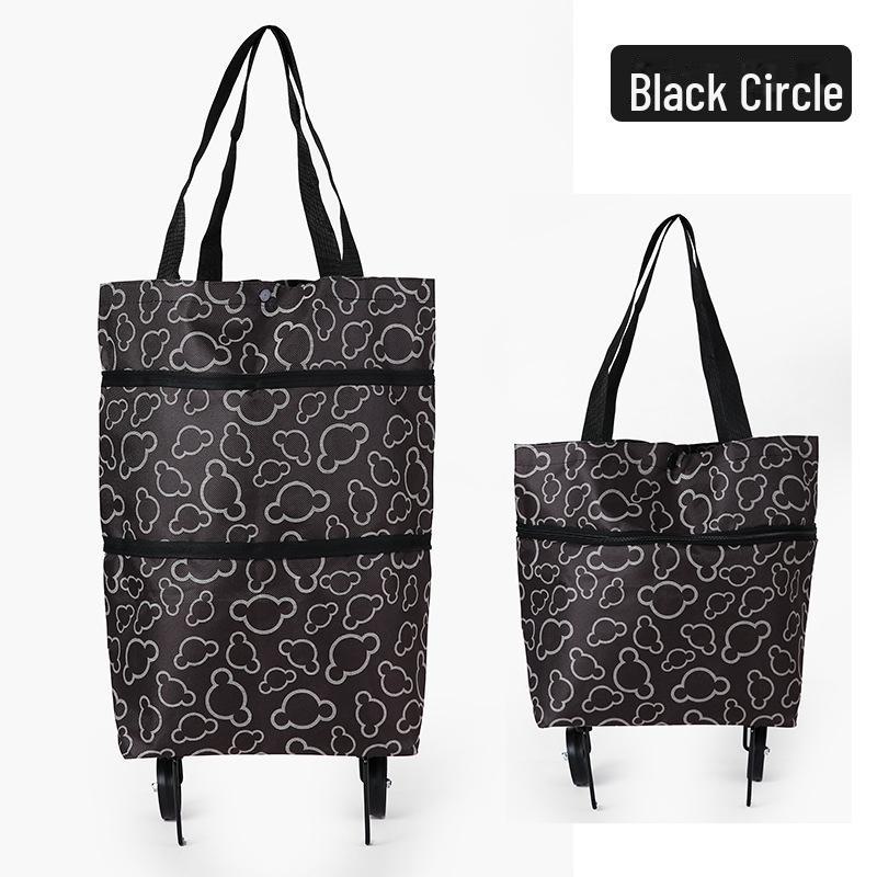 Складная тележка для покупок с переносным механизмом и трансформируемой подвесной сумкой