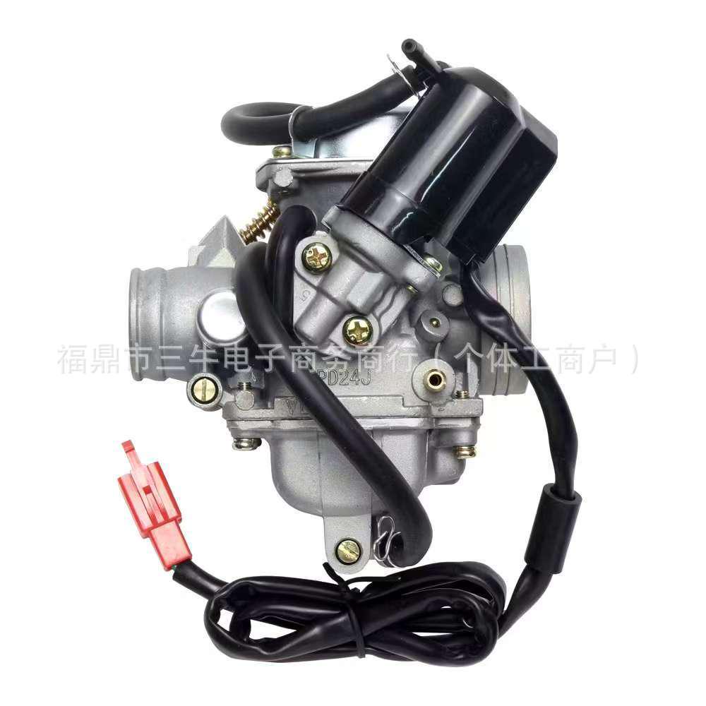 Карбюратор для квадроцикла GY6 125cc/150cc 24мм PD24J с коллектором-соединителем