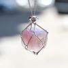 1PC Design Crystal Cage Necklace Holder Net Metal Chain Stone Collecting Holder Adjustable Pendant Copper Jewelry Accessories