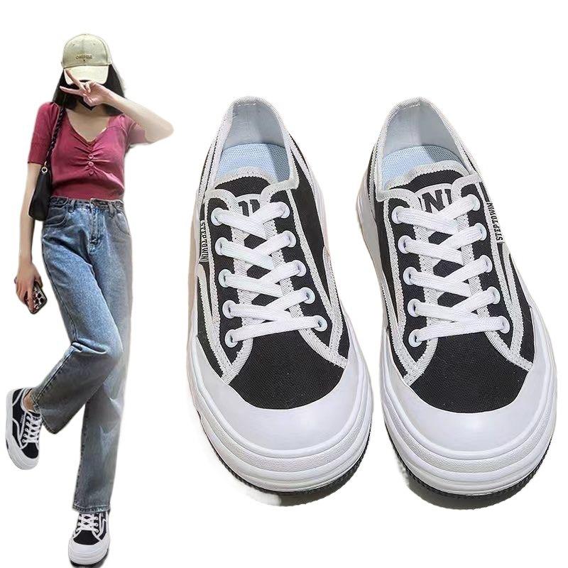 Campus New Summer Canvas Shoes Casual, Light and Comfortable Thick-soled Versatile Breathable Trend Women's Shoes Board Shoes