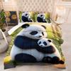 Comforter Cute Panda Playing Water Theme Home Comforter Quilted Blanket Goose Down Duvet King Queen 3D Blanket Size Twin