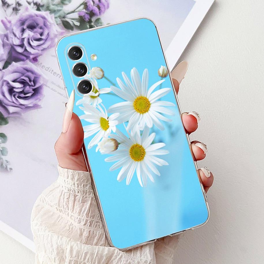 Чехол для Samsung Galaxy A24 4G SM-A245F Чехол Модный Цветочный Мраморный Мягкий Силиконовый Чехлы для Телефона Для Samsung A14 A34 A54 5G Fundas