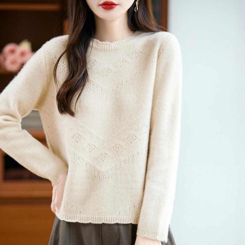 Женский кашемировый свитер Qinghe кашемир 30% кашемир 70% шерсть осенне-зимний пуловер теплый и модный