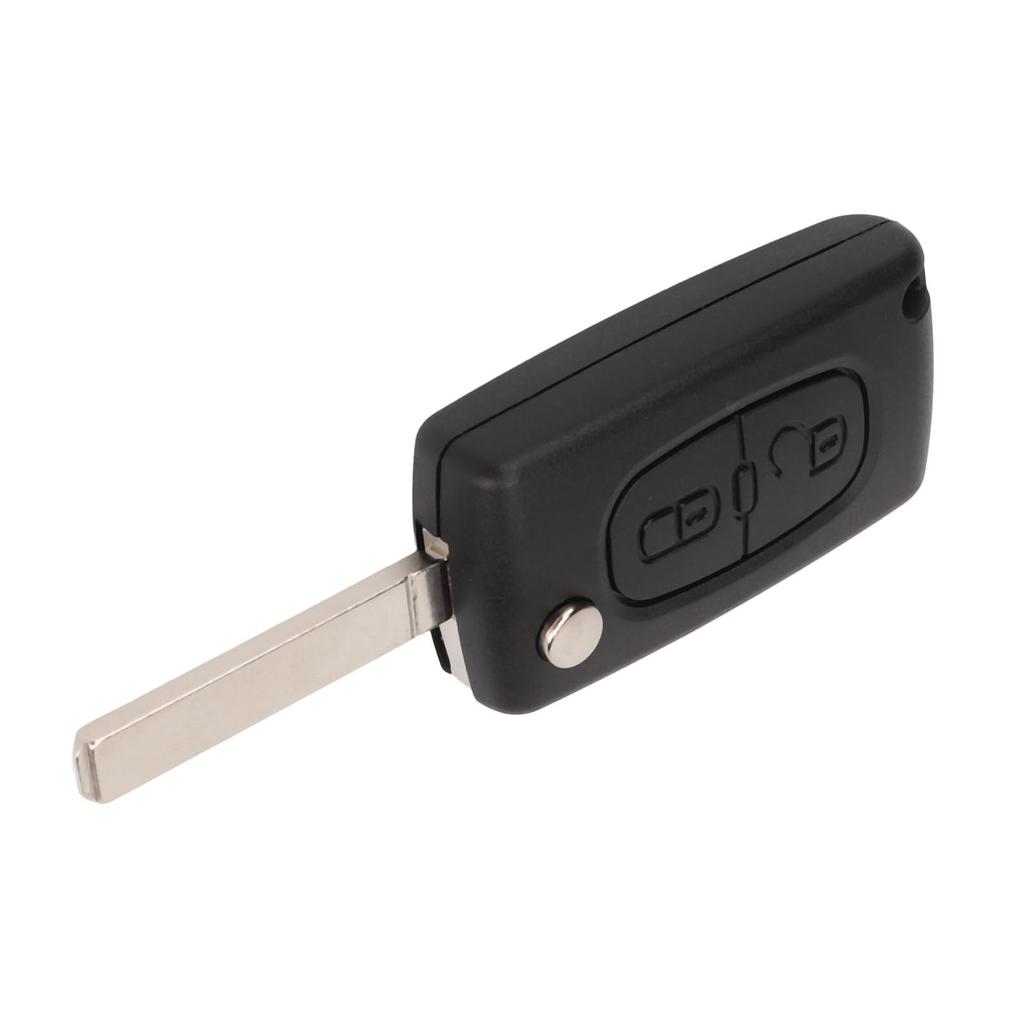 Flip Key Fob Case, 2 Buttons Black Easy Carry, Peugeot 107 207 307cc 308