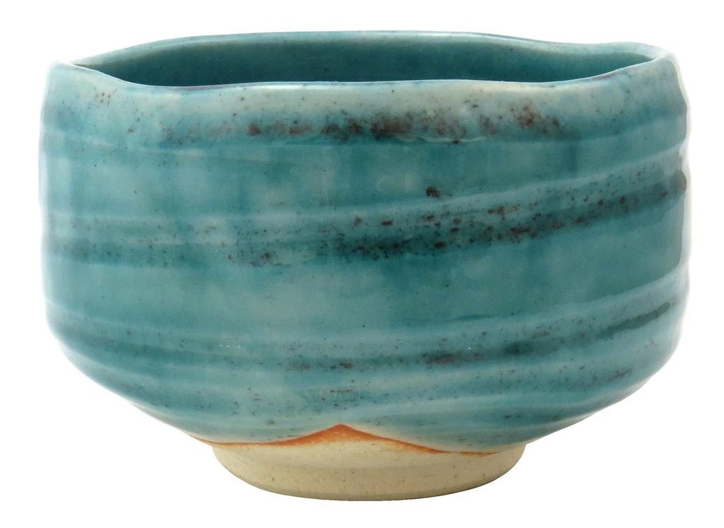 Чаша для маття из керамики Мино, свежий зеленый цвет, Сделано в Японии, 505-15