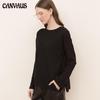 New Round Neck Long-sleeved Bottoming Shirt Women Pure Cotton Loose Ins Basic Women's Sweater Thin Section