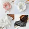 Gentle Triangular Lace Hair Scarf Ruffles French Pastoral Style Headscarf Hair Accessories Photo Headband Turban Women Girls