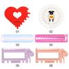 Practical Sheep Head With Cutting Head Gauge Ruler For Knitting Needles Crochet Hooks Ruler Tool