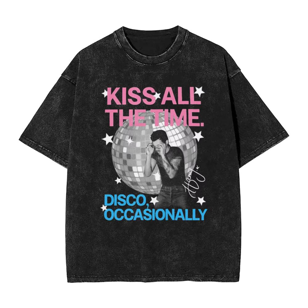 2026 Latest H-Harry S-Styles Fan Men Women T Shirt Washed Casual Tees Short Sleeve Crewneck T-Shirt Cotton Adult Clothes Summer