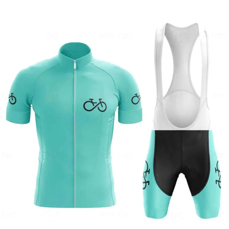 New Spring and Summer Cycling Suit Road Bike Thin Short-sleeved Suit Solid Color Bicycle 2026 Summer Breathable Suit Cycling Suit