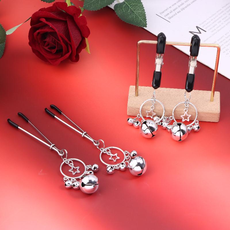 1 Pairs Bell Milk Clip Breast Clip Female Clitoris Clip Couple Sex Toy Massage Stimulation Adult Nipple Training Tool