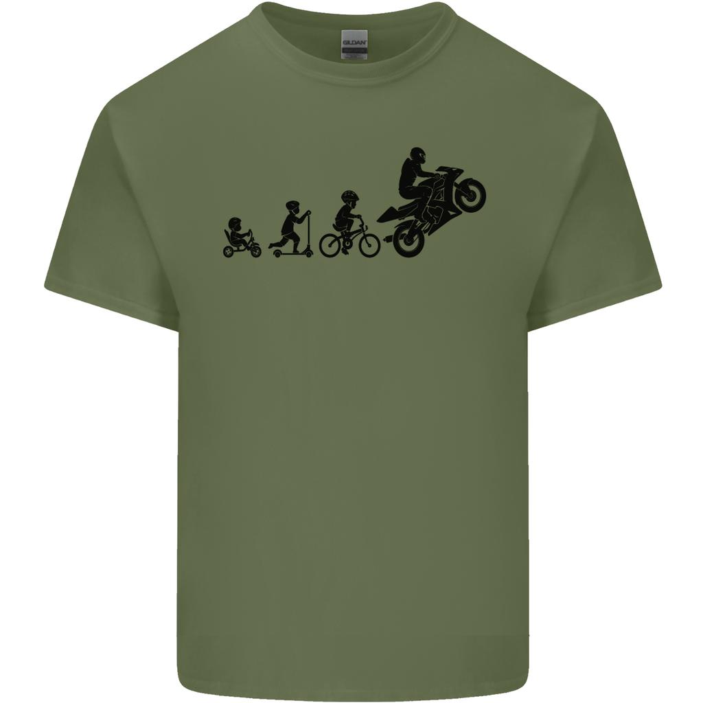 Motorbike Evolution Funny Biker Motorcycle Unisexs Light Cotton TShirt