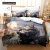 3D Пододеяльник с принтом танка Военная тематика войны Оружие Для детей Подростков Женщин Мужчин Подарки Для украшения спальни Квин Кинг