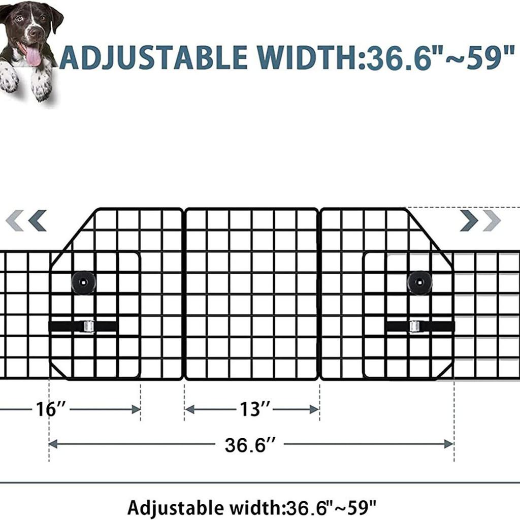 Dog Car Barrier Pet Supplies Easy To Install Vehicle Gate Travel Accessories Trunk Mesh Net Screen Barrier Pet Divider Gate