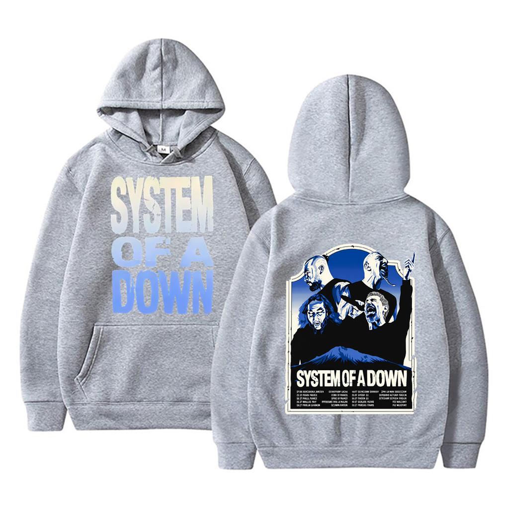 System of A Down Tour 2026 Hoodie Men Women Rock Vintage Oversized Sweatshirt Men's Clothing Fashion Harajuku Pullovers Hoodies