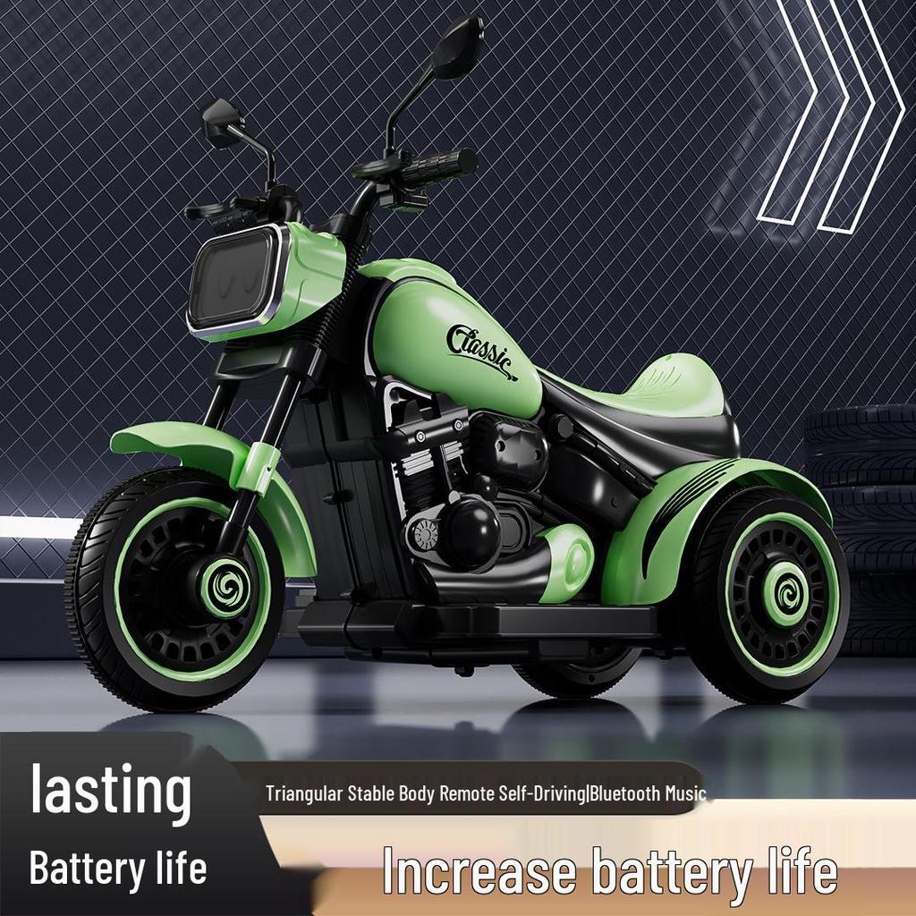 Kids' Electric Tricycle with Remote Control – Rechargeable Battery Car for Boys and Girls