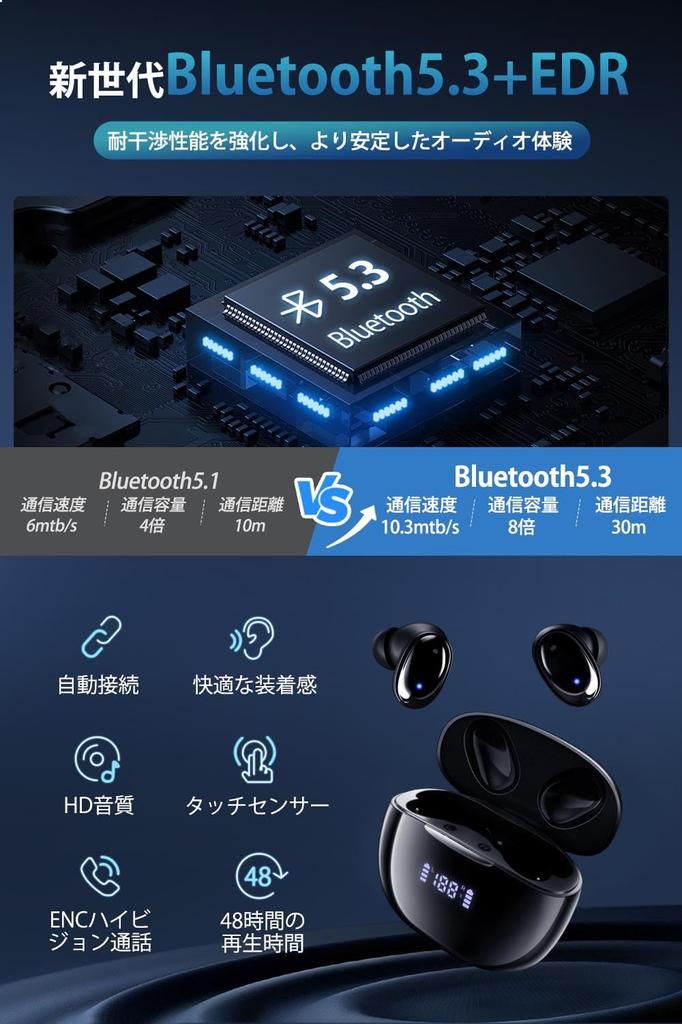 Новый Дизайн Популярный Беспроводной Bluetooth Bluetooth Bluetooth Японский Голос Шум Быстрый Звук Касание Раздельный Левый и Светодиодный Низкий Заряд Батареи Низкая Задержка [2025]