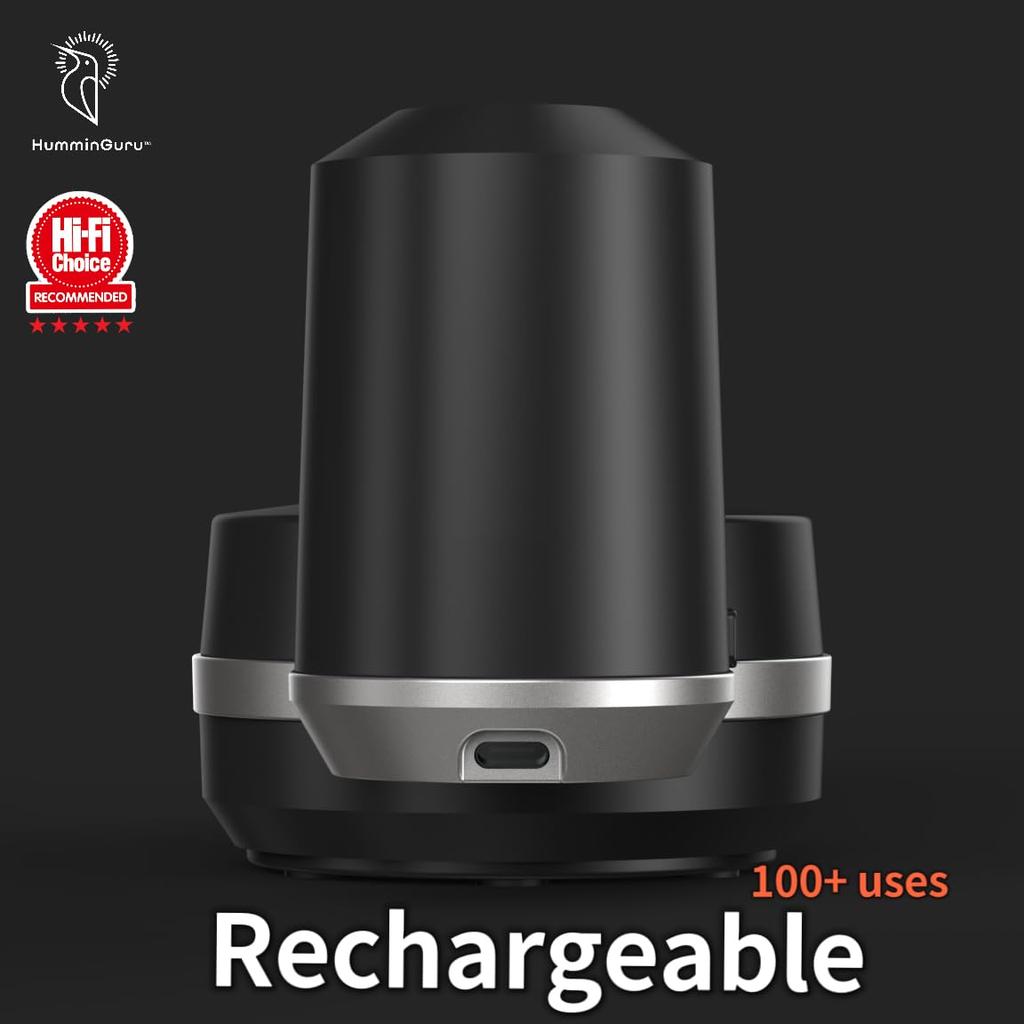 HumminGuru Orbit Static Remover for Vinyl Vinyl Record Cleaner Uniformly Removes Rotating Ionizer for Turntable Record Player Accessory Cleaning Kit