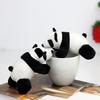 Adorable Plush Panda Keychain 10cm Soft Short Plush Toy With Pp Cotton Filling