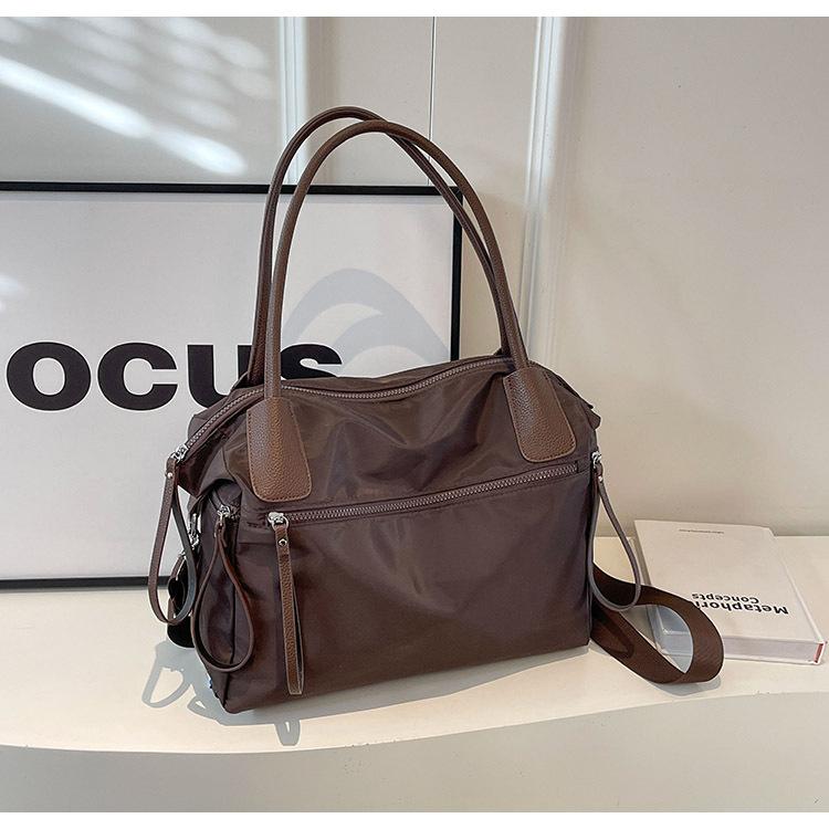 Crossbody Bag Women's Nylon Cloth Solid Color Hand Tote Bag Large Capacity Short-distance Travel Bag Shoulder Bag