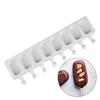 8 Cavity Ice Cream Mold Makers Silicone Thick Material DIY Molds Dessert Molds Tray with Popsicle