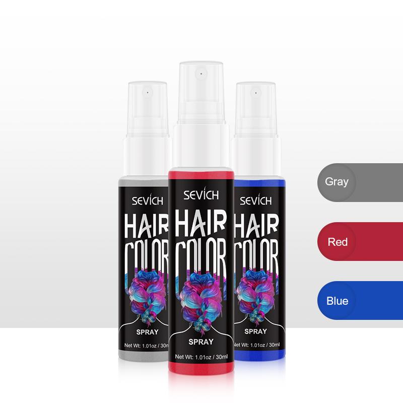 SEVICH 3 бутылки/компл. спрей для краски для волос, мгновенная краска для волос, средство для укладки волос, 30 мл, временная краска для волос, цвет, модный косметический макияж