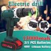 Аккумулятор 6500/13000 мАч, 2 скорости, 48 В, Шуруповерты, Отвертка, 25+3 крутящий момент, Перезаряжаемая, Беспроводная, Электрическая дрель для сверления, Новая