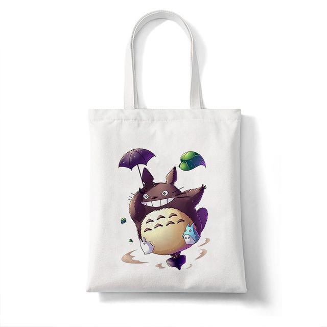 No Face Man Studio Ghibli Totoro Shopper Shopping Bag Anime Bag Cotton Tote Eco Reusable Bolso Handbag Bag Eco Bag Reusable