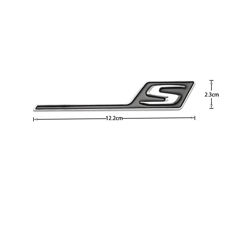 3D ABS S Logo Badge Emblem Car Trunk Stickers For Mercedes Benz AMG E63S C63S GLC63S GLE63S GLS63S GTS GT43S GT53 GT50 CLA45S QM1