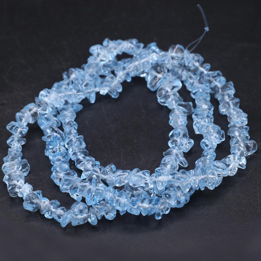 1 нить, бусины из целебного кристалла из щебня, 7 мм, натуральный камень, свободные бусины-разделители для изготовления ювелирных изделий, ожерелья, браслета, аксессуары, длина 80 см