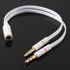3.5mm Audio Mic Y Splitter Cable Headphone Adapter Female Fo 2 Male Adapter