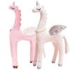5070Cm Elegant Tsundere Princes Unicorn Plush Toy Stuffed Artificial Pearl Necklace Flying Wings Horse Plushie For Girl Gift