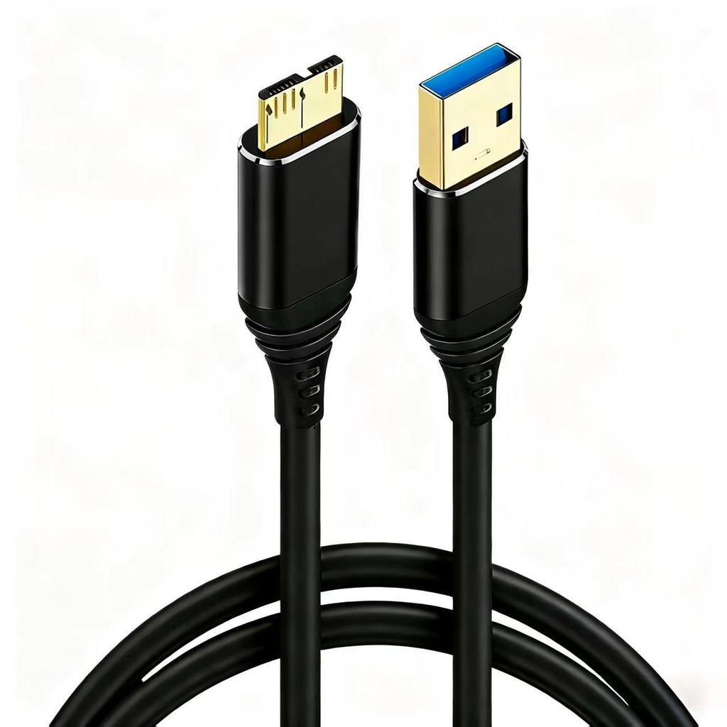 USB 3.0 to Micro-B Data Cable, 5Gbps, Gold-Plated, for Hard Drives & Cameras