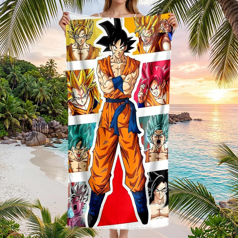 Goku Fashion Beach Towel: Ideal for Summer Adventures Soft, absorbent and quick drying suitable for swimming and bathing