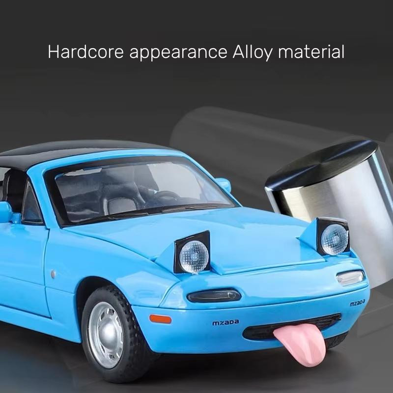 Новый 1:24 Mazda Miata MX5 MX-5 литая модель автомобиля из литого металла миниатюрная машина со звуком и светом детская игрушечная машинка подарок
