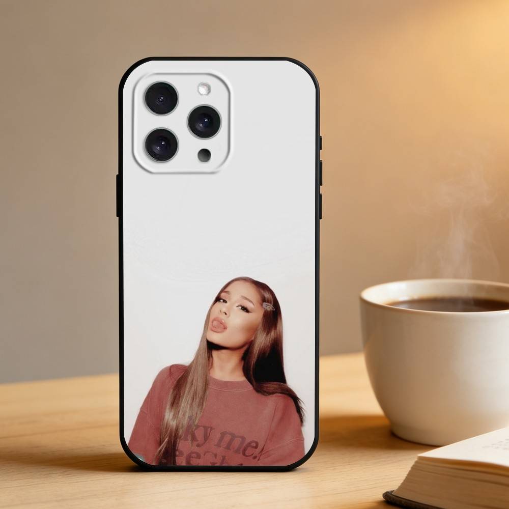 A-Ariana Grande Phone Case For iPhone 17 16 15 14 13 12 Max Plus Silicone Black Cover