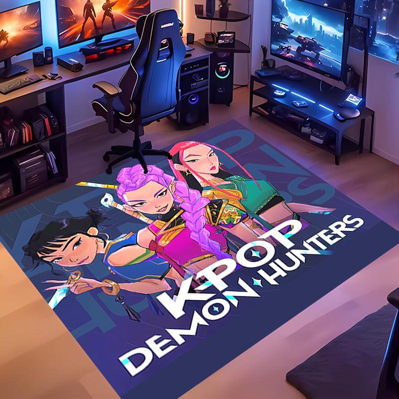 1pc Kpop Hunter4 Entrance Mat, Non-Slip Mat Area Rug,Room Decor, Outdoor Decor, Kitchen Rug,Doormat - Machine Washable, Easy to Clean