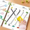 Kids Pen Control Training Book with Pens Eraser Reusable Preschooler Early Education Handwriting Practice Line Tracing Workbook Toddlers Boys
