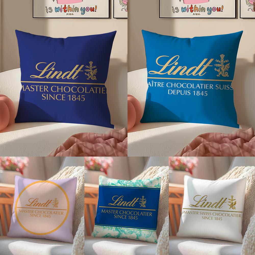 Модная Теплая Повседневная Наволочка с Иконкой Lindt Льняная Наволочка Мягкий Декор для Дивана Домашней Комнаты